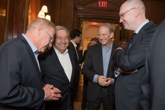 Amos Yadlin, António Guterres, Richard Haass, and Michael Fullilove before the keynote discussion at the conference (Melanie Einzig). Amos Yadlin, António Guterres, Richard Haass, and Michael Fullilove before the keynote discussion at the conference (Melanie Einzig).
